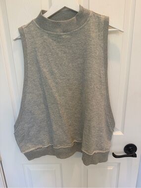 Pilcro Open Side Muscle Tank Top from Anthropologie large gray shirt